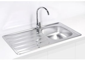 ALVEUS 1098938 - Mosogató ZOOM 79x50 cm satin, felső rögzítéshez