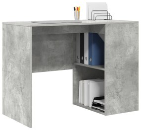 Íróasztal Beton szürke Fa kompozit Kompakt Tárolás Íróasztal