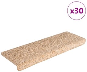30 db lépcsőszőnyeg, 65 x 21 x 4 cm, aranyozott, téglalap alakú széllel