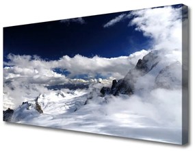 Vászonfotó Felhők Hegyi táj 100x50 cm