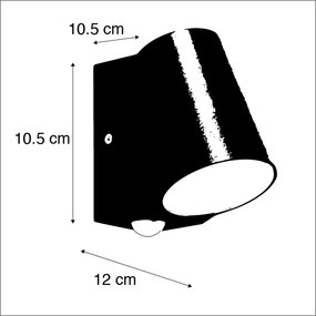 Kültéri lámpa alumíniumból mozgásérzékelővel, LED-del - Uma