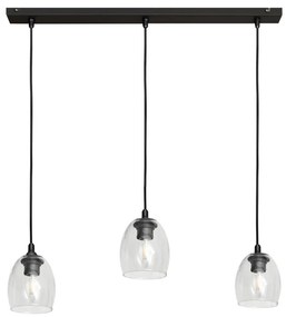 Csillár zsinóron BRILLANT 3xE27/15W/230V átlátszó