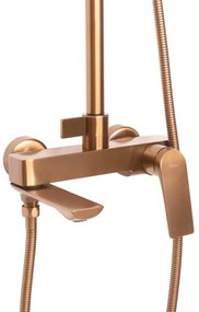 REA-P2418 - AVALON zuhanyszett csapteleppel, szálcsiszolt réz