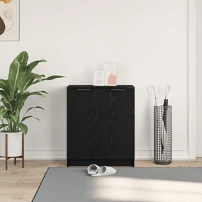 Cipőszekrény Fekete Tölgy 59x35x70 cm Mérnöki Fa