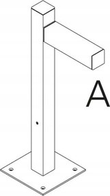 Artemide járóállvány 600 mm fekete, 1 fejjel, tápegységgel, A 60h T4505A30