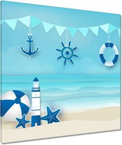 Vászonkép 90x90 Gyerek tengerész motívum