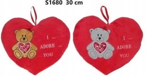 Párna Szív maci 30cm MIX