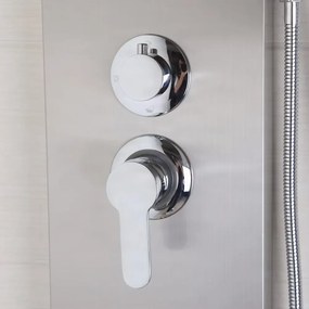 Zuhanypanel EYN TP1554 LED-világítással és masszázsfúvókákkal, fali vagy sarokba szereléshez, több színváltozatban — Fali szerelés