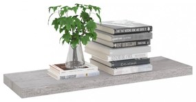 betonszürke MDF lebegő fali polc 80 x 23,5 x 3,8 cm