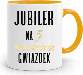 Ékszerésznek Sárga Ékszer Bögre 5 Csillagos, fényképes nyomattal