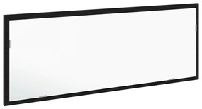 LED tükör fürdőszobához fekete tölgyből, 100x8,5x37 cm mérnöki fa