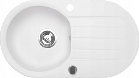 Gránit Mosogató Atom egymedencés konyhai mosogató csepegtetővel, ovális