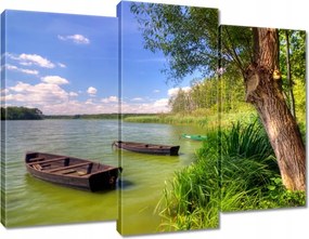 Vászonkép 90x70 Csónakos tó Tájkép