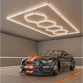 LED mennyezeti lámpatest LED/426W/85-265V 4000K 484x243 cm CRI 90 IP44 fehér