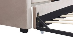 Kihúzható ágy, barnásszürke Taupe, ALODA