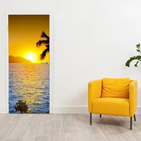 Fotótapéta ajtóra - Naplemente a tenger felett (95x205cm)