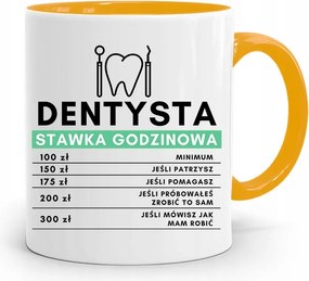 Sárga Fogorvos Ajándék Bögre Óradíj fényképes nyomtatással