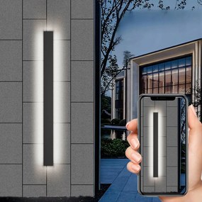 80CM Led Fali Lámpa Homlokzati Kültéri Hosszú 24W hideg fehér