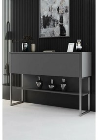Luxe antracit és ezüst komód