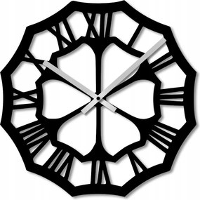 Falióra 50 cm Fa Falióra Nagy Fekete Geometrikus 3D