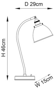 Endon 98747 - Asztali lámpa FRANKLIN 1xE14/7W/230V réz