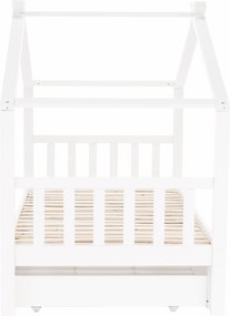 Ágy 2 konténerrál, fehér, ELISIA