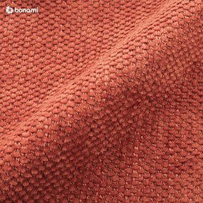 Téglavörös kinyitható-tárolóhelyes sarokkanapé (jobb oldali-heverő résszel) Fuji – Bobochic Paris