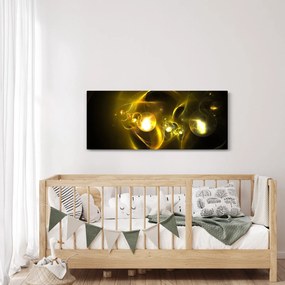 Absztrakt kép sárga gömbök (120x50 cm)