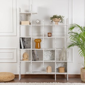 Könyvespolc Manco - Carrara Marble