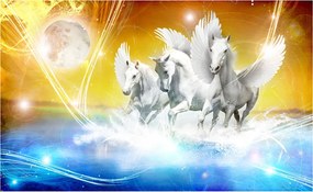 Pegazus flizelin fotótapéta Grácia és erő a holdfényben 416x254 +ragasztó