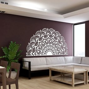 Modern, félig fából készült mandala falra | MENSIS