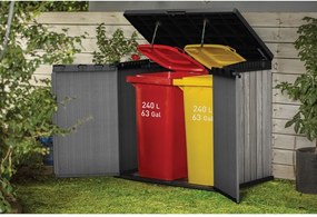 Szürke műanyag kerti tárolódoboz Deco – Keter