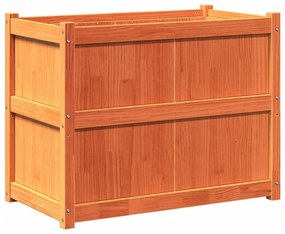 viaszbarna tömör fenyőfa kerti virágláda 90 x 50 x 70 cm