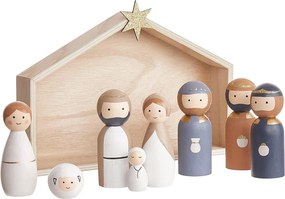 X-MAS betlehemi figurák, 9 darabos készlet