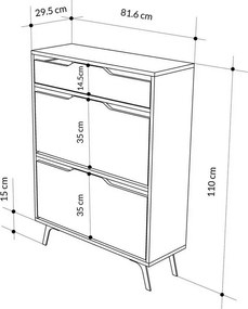 Astat Light Mocha cipősszekrény