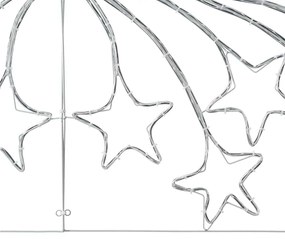 Karácsonyi Csillag 432 LED-del Sokszínű 180 x 57 cm PVC