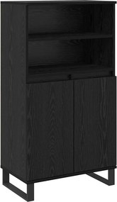 vidaXL Magasfiú Fekete 60 x 36 x 110 cm Faanyag