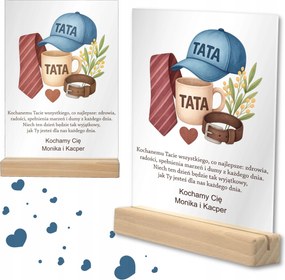 Apák Napi Ajándék Üveg Keret Ajándék Apák szobor Kívánság