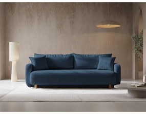 Sötétkék kinyitható tárolóhelyes kanapé 231 cm Elen – Micadoni