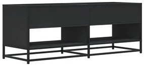 fekete szerelt fa és fém TV-szekrény 120,5x40x46 cm