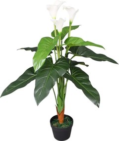 vidaXL műkála liliom virágcseréppel 85 cm fehér