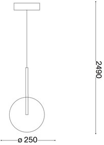 Ideal Lux - LED Csillár zsinóron EQUINOXE 1xG4/2W/230V átm. 25 cm króm/átlátszó