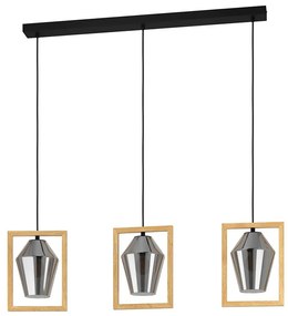 Eglo 99702 - Csillár zsinóron VIGLIONI 3xE27/40W/230V