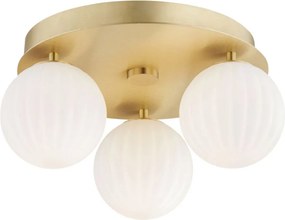 ARGON 6305 PALOMA Glamour Mennyezeti Lámpa Opál Szőnyeg, Csiszolt Sárgaréz E14 IP20
