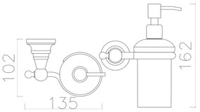 SAPHO 1318-19 Diamond szappanadagoló, bronz