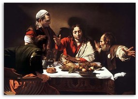 Gario Vászonkép Vacsora az emmauszi vacsoránál - Michelangelo Merisi da Caravaggio, reprodukció Méret: 120 x 80 cm