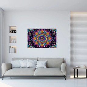 Kép - Kaleidoszkópos mandala (90x60 cm)
