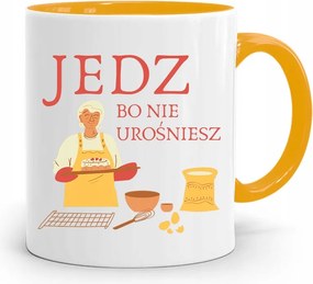 Sárga Bögre Nagymama Napja Egyél, Mert Nem Fogsz Megnőni fényképes nyomattal