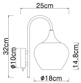 Globo 15548WW - Fali lámpa MAXY 1xE27/40W/230V fehér