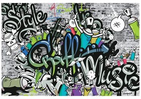 Tapéta stílusos graffiti fal